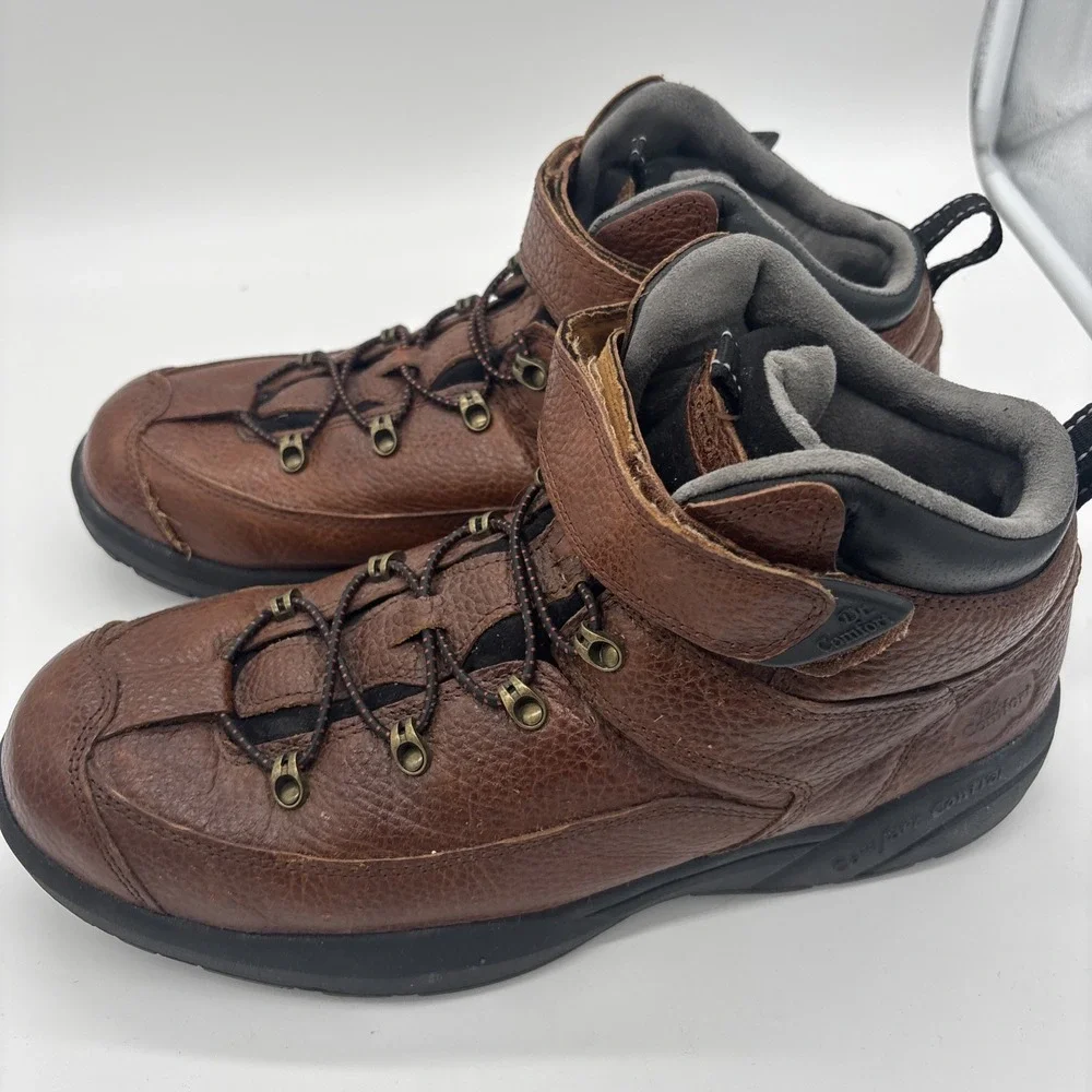 Dr Comfort Ranger Lace‎ Up Ankle Work Boots Men Size 12 W Brown Leather